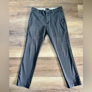 Banana Republic Pants 33x32 Gray Charcoal Rapid Movement Chino Fulton Skinny Fit